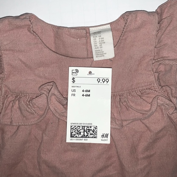 🏷️ (2/$10) H&M Corduroy Dress (4-6 months) - Picture 5 of 7